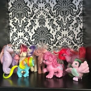 Vintage lot of 10 1980s My Little Pony and friends dolls ponies